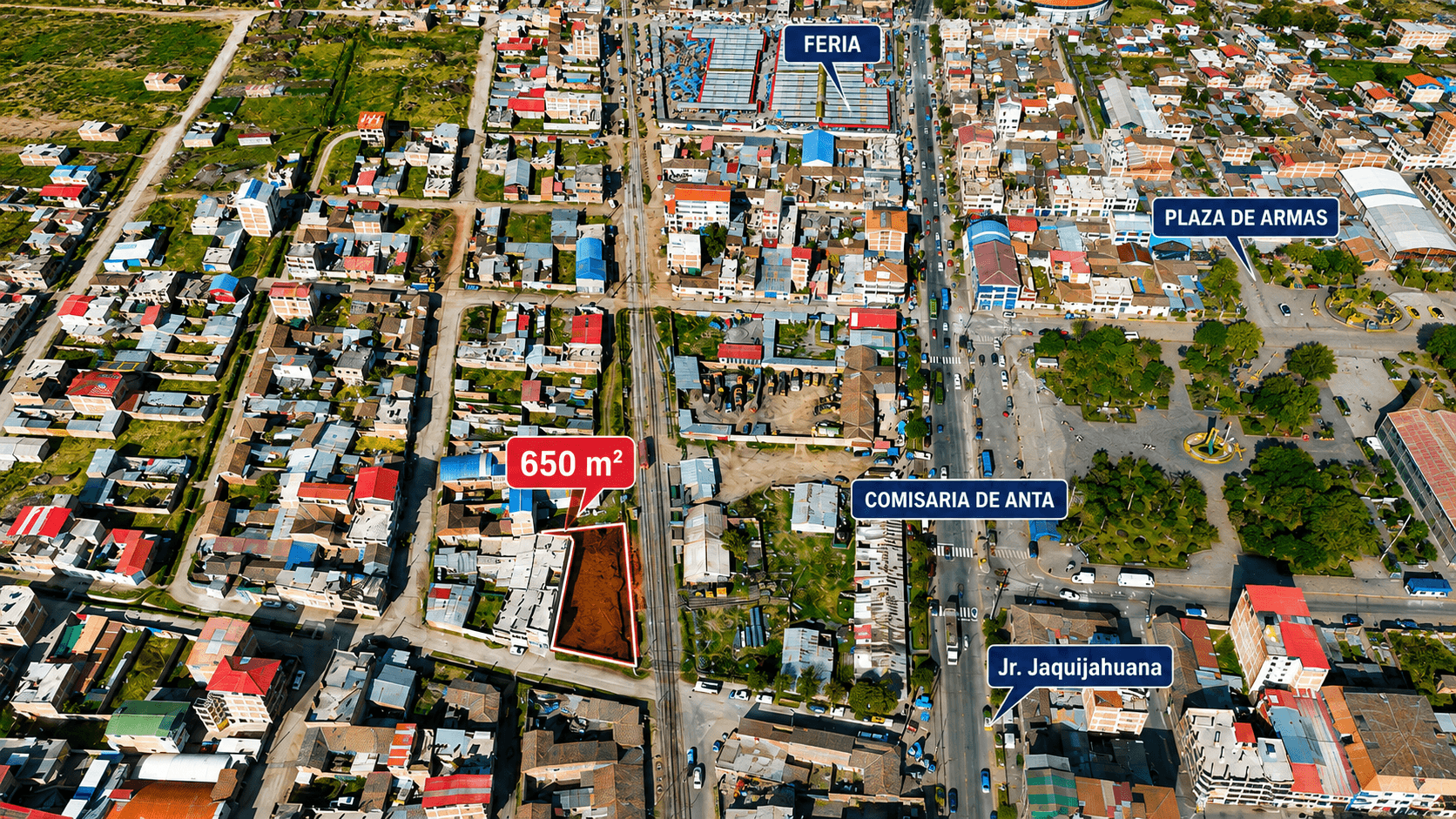 Terreno en venta en Izcuchaca, Anta: Terreno de 650 m² frente a la Comisaría de Anta – Izcuchaca